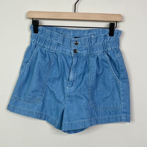 BDG Pants - BDG Urban Outfitters Women’s Blue Paperbag High Waisted Shorts Size 4 Pleated